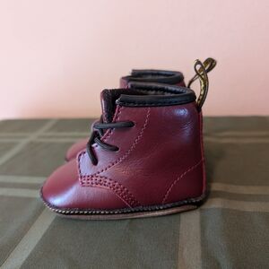 Dr. Martens Burgundy Baby Boots